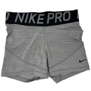 Nike Pro Women Grey Small Athletic Shorts‎ Dri-fit Running Sports